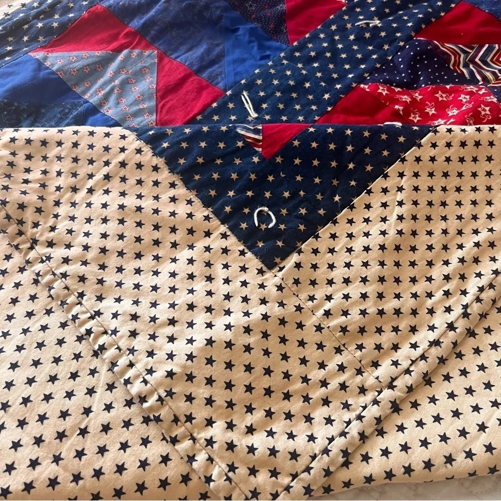 50”x40” New Handmade Patriotic Quilt, 100% Cotton.